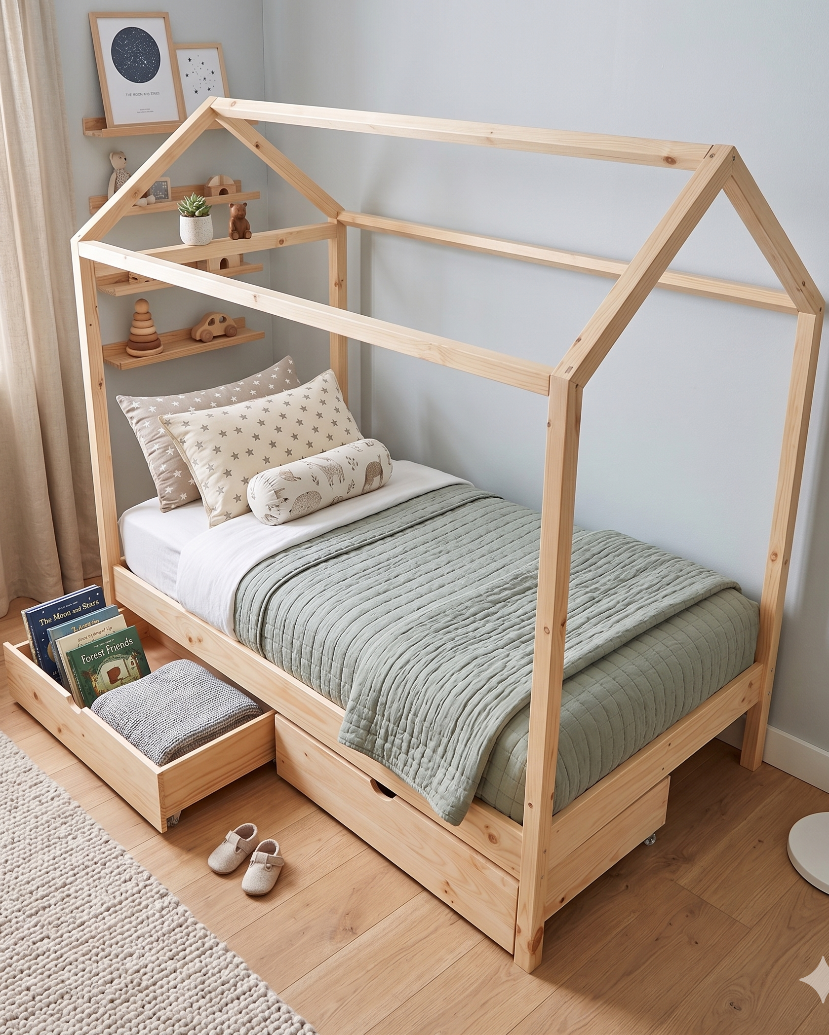Cama Home con cajonera doble