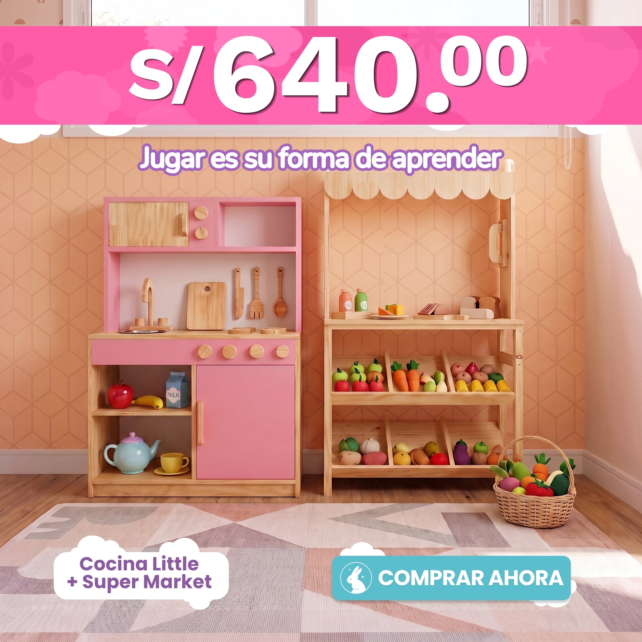 Pack Cocina Little + Super Market
