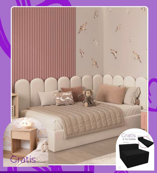 Cama Mica acolchada - 2 plaza